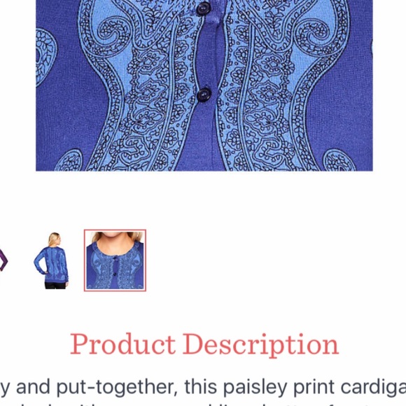 Isaac Mizrahi Live cardigan button front - Picture 3 of 9